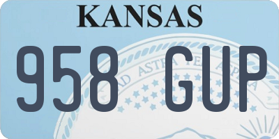 KS license plate 958GUP