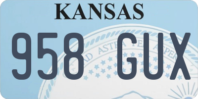 KS license plate 958GUX