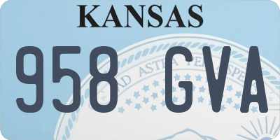KS license plate 958GVA