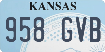 KS license plate 958GVB