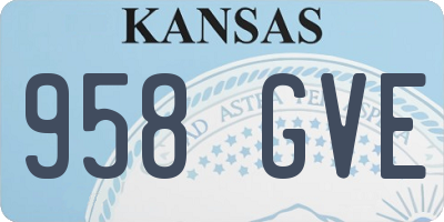 KS license plate 958GVE