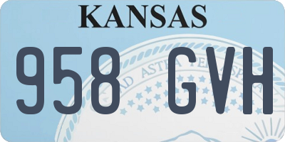 KS license plate 958GVH