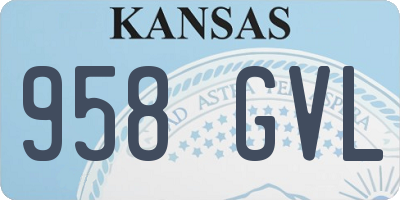 KS license plate 958GVL