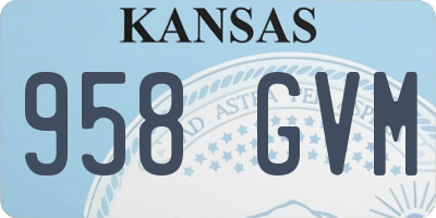 KS license plate 958GVM