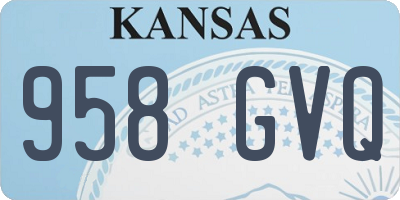 KS license plate 958GVQ