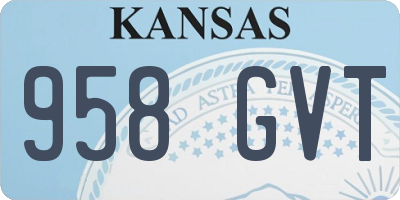 KS license plate 958GVT