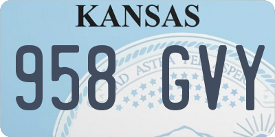 KS license plate 958GVY