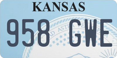 KS license plate 958GWE