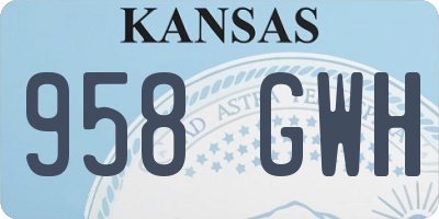 KS license plate 958GWH