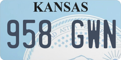 KS license plate 958GWN