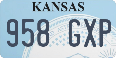 KS license plate 958GXP