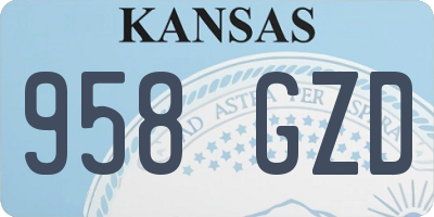 KS license plate 958GZD