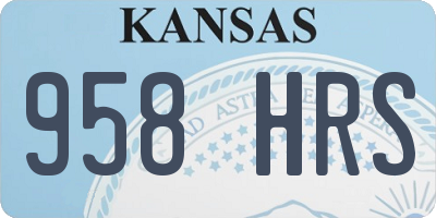 KS license plate 958HRS