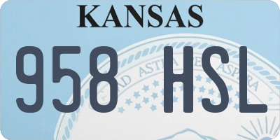 KS license plate 958HSL