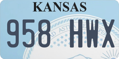 KS license plate 958HWX
