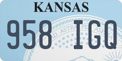KS license plate 958IGQ