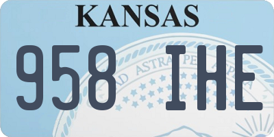 KS license plate 958IHE