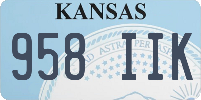 KS license plate 958IIK