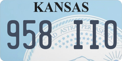 KS license plate 958IIO