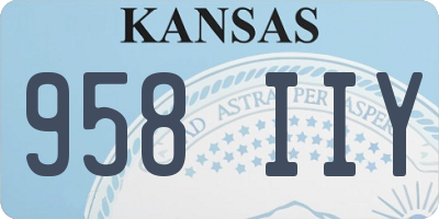 KS license plate 958IIY
