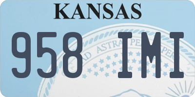 KS license plate 958IMI
