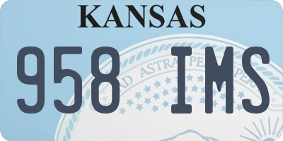 KS license plate 958IMS