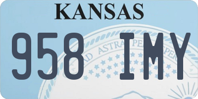 KS license plate 958IMY