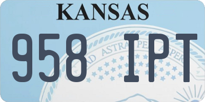 KS license plate 958IPT