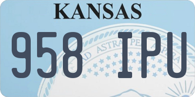KS license plate 958IPU