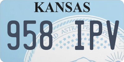 KS license plate 958IPV