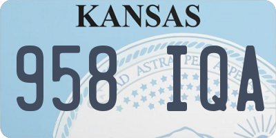 KS license plate 958IQA