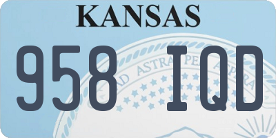 KS license plate 958IQD