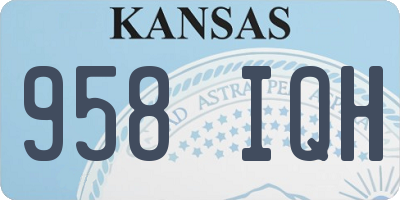 KS license plate 958IQH