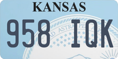 KS license plate 958IQK