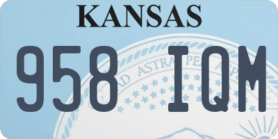 KS license plate 958IQM