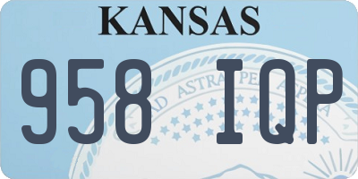 KS license plate 958IQP