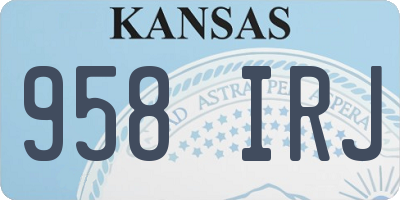 KS license plate 958IRJ