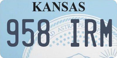 KS license plate 958IRM