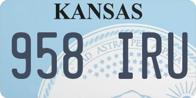 KS license plate 958IRU
