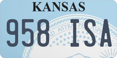 KS license plate 958ISA