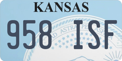 KS license plate 958ISF
