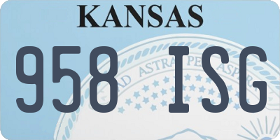 KS license plate 958ISG