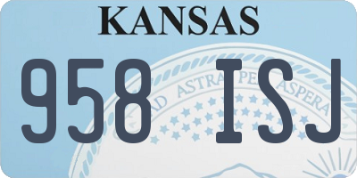 KS license plate 958ISJ
