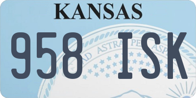 KS license plate 958ISK