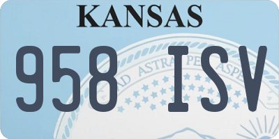 KS license plate 958ISV