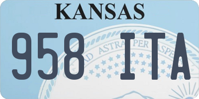 KS license plate 958ITA