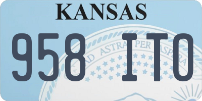 KS license plate 958ITO