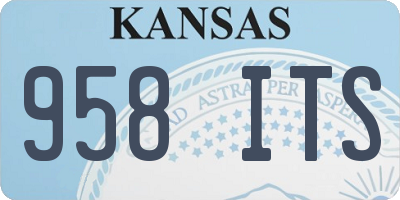 KS license plate 958ITS