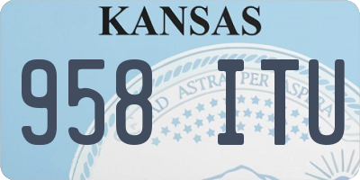 KS license plate 958ITU