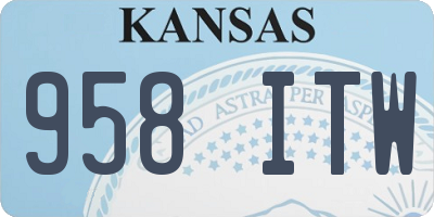 KS license plate 958ITW